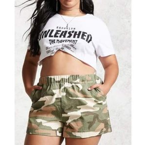 Plus  army fatigue shorts